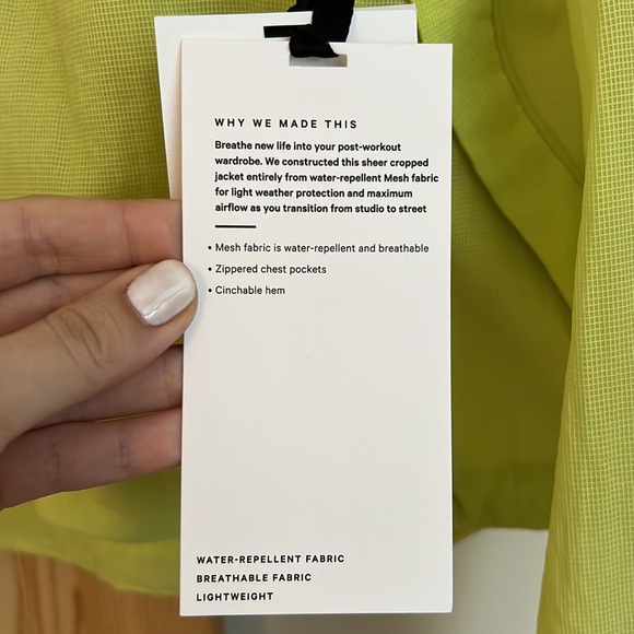 Lululemon Clear Intention Cropped Jacket NWT size 8 - Picture 5 of 7